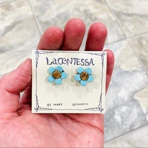 NWT LA CONTESSA Floral Studs